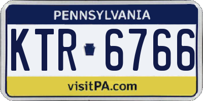 PA license plate KTR6766
