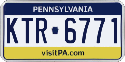 PA license plate KTR6771