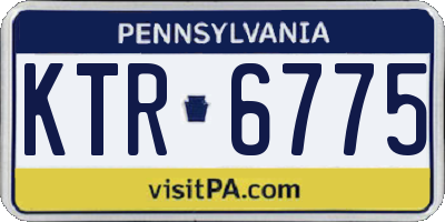 PA license plate KTR6775