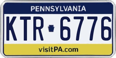 PA license plate KTR6776
