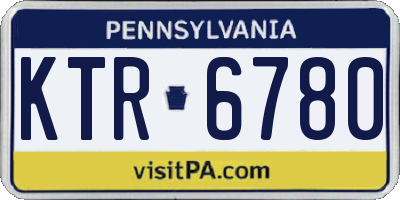 PA license plate KTR6780