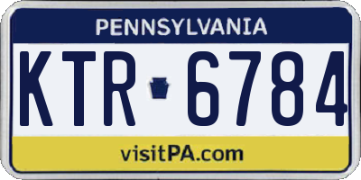 PA license plate KTR6784