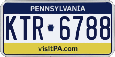 PA license plate KTR6788