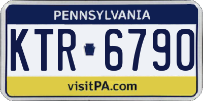 PA license plate KTR6790