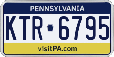PA license plate KTR6795