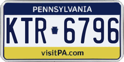 PA license plate KTR6796