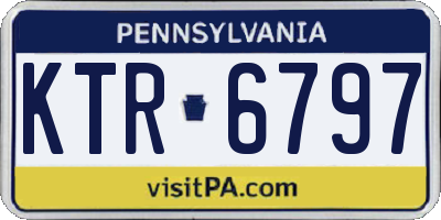 PA license plate KTR6797