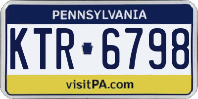 PA license plate KTR6798