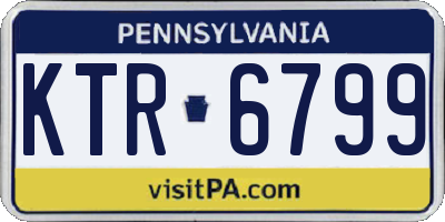 PA license plate KTR6799