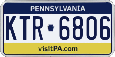 PA license plate KTR6806