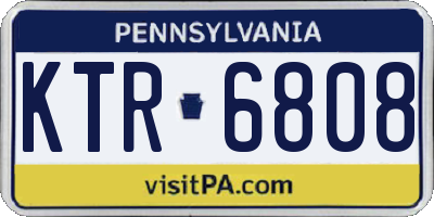 PA license plate KTR6808
