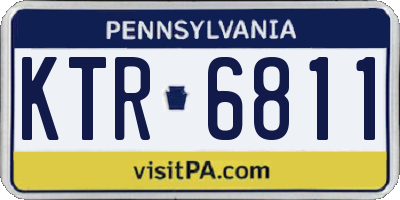 PA license plate KTR6811