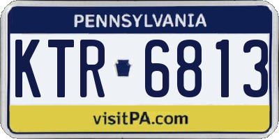 PA license plate KTR6813