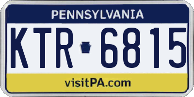 PA license plate KTR6815