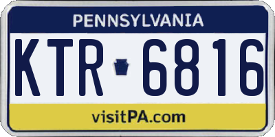 PA license plate KTR6816