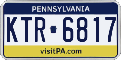 PA license plate KTR6817