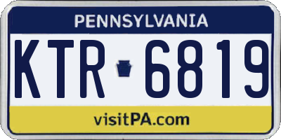 PA license plate KTR6819