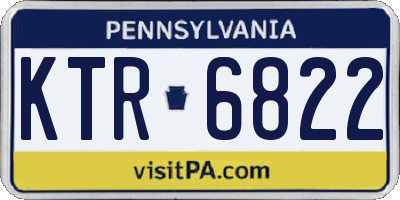 PA license plate KTR6822