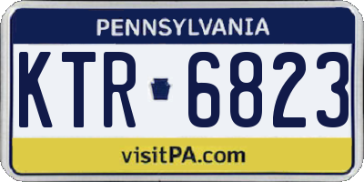 PA license plate KTR6823