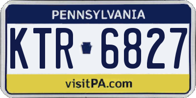 PA license plate KTR6827