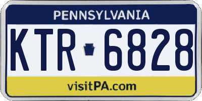 PA license plate KTR6828