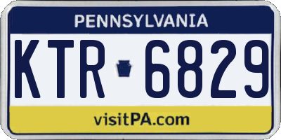 PA license plate KTR6829