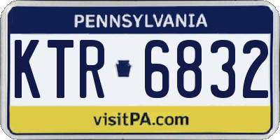 PA license plate KTR6832