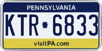 PA license plate KTR6833