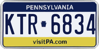PA license plate KTR6834