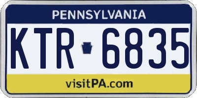 PA license plate KTR6835