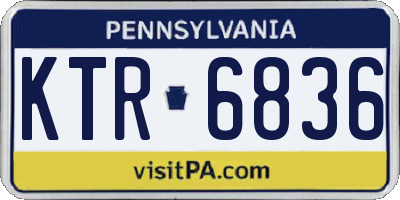 PA license plate KTR6836