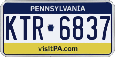PA license plate KTR6837