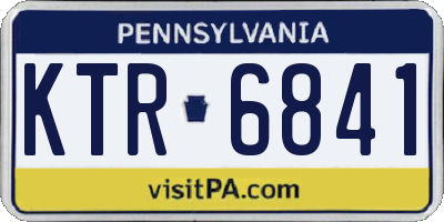 PA license plate KTR6841