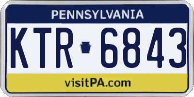 PA license plate KTR6843