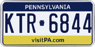 PA license plate KTR6844