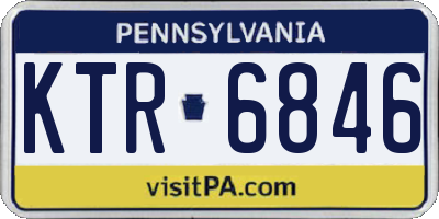 PA license plate KTR6846