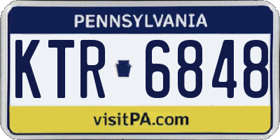 PA license plate KTR6848