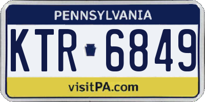 PA license plate KTR6849