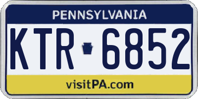 PA license plate KTR6852