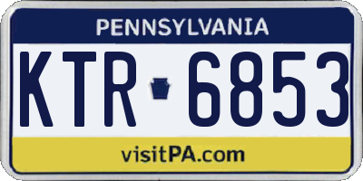 PA license plate KTR6853
