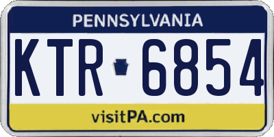 PA license plate KTR6854