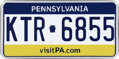 PA license plate KTR6855