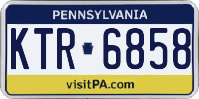 PA license plate KTR6858