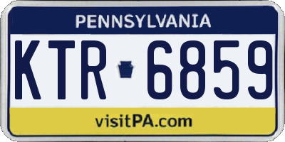 PA license plate KTR6859
