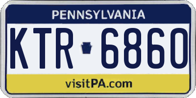 PA license plate KTR6860