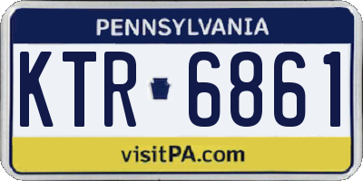 PA license plate KTR6861