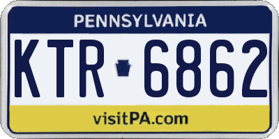 PA license plate KTR6862