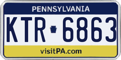 PA license plate KTR6863