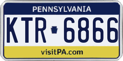 PA license plate KTR6866