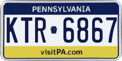 PA license plate KTR6867